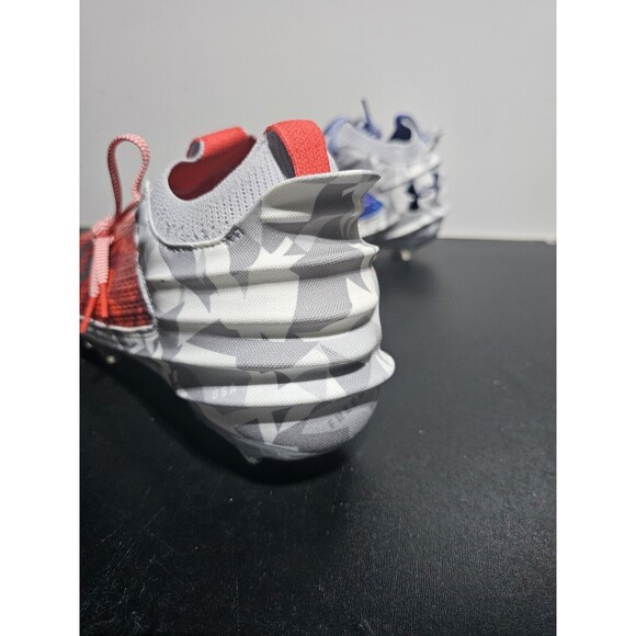 Under Armour Mens Blur Smoke 2.0 USA Freedom Football Cleats Size 13 3026341-100 main image 5